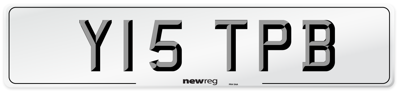 Y15 TPB Number Plate from New Reg